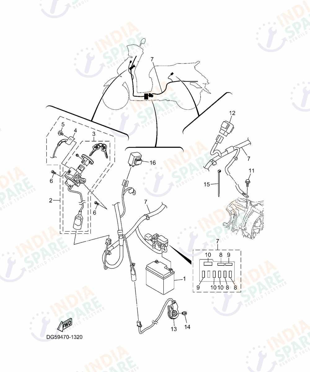 YAMAHA DG59 FASCINO 125CC DRUM Series ELECTRICAL 2